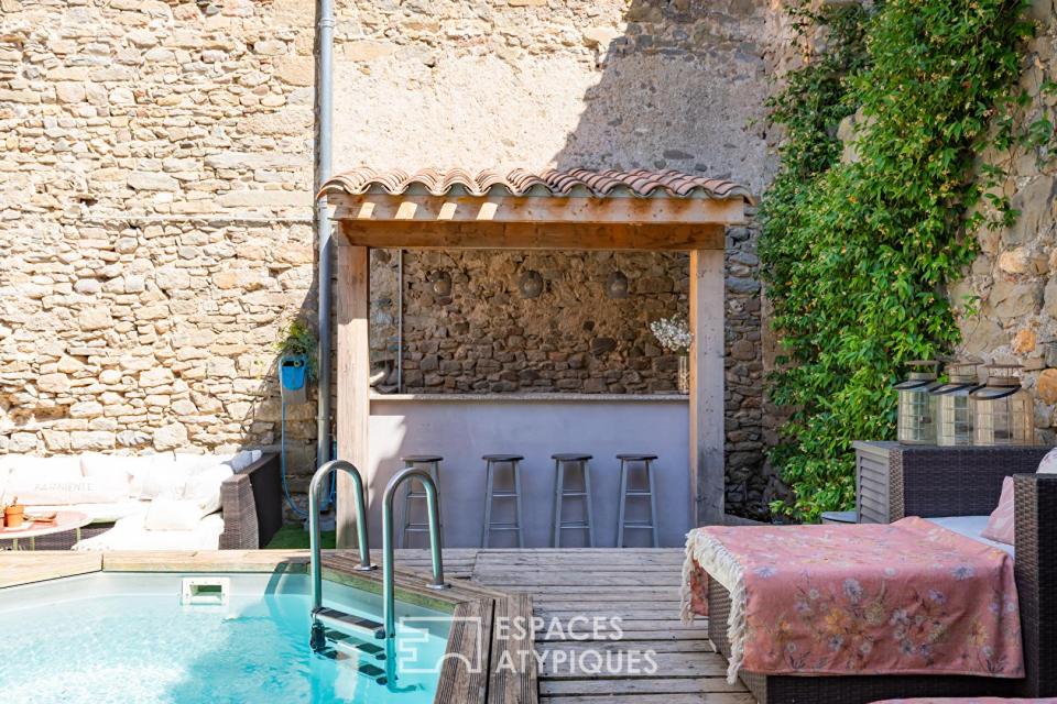Maison de caractère avec piscine au coeur de Peyriac-Minervois