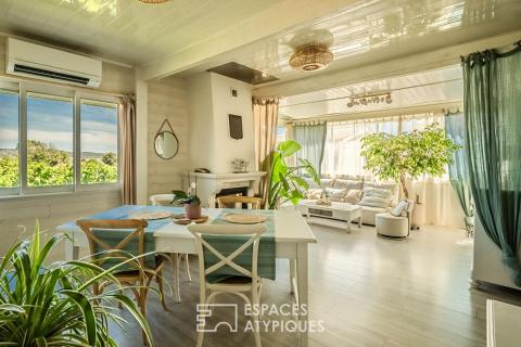 Dual Residence on Les Chalets Beach: Panoramic Duplex and Independent Guest Apartment