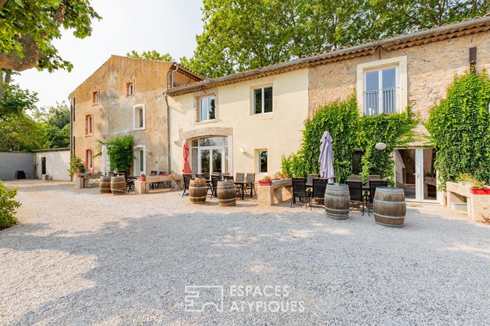 Domaine viticole réhabilité avec gîtes, piscine et dépendances