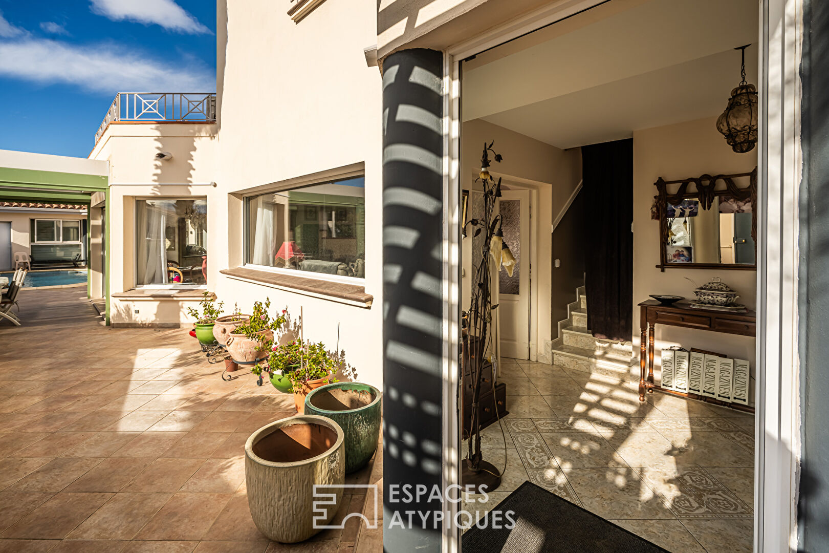 Maison d’architecte avec piscine à 200m de la plage