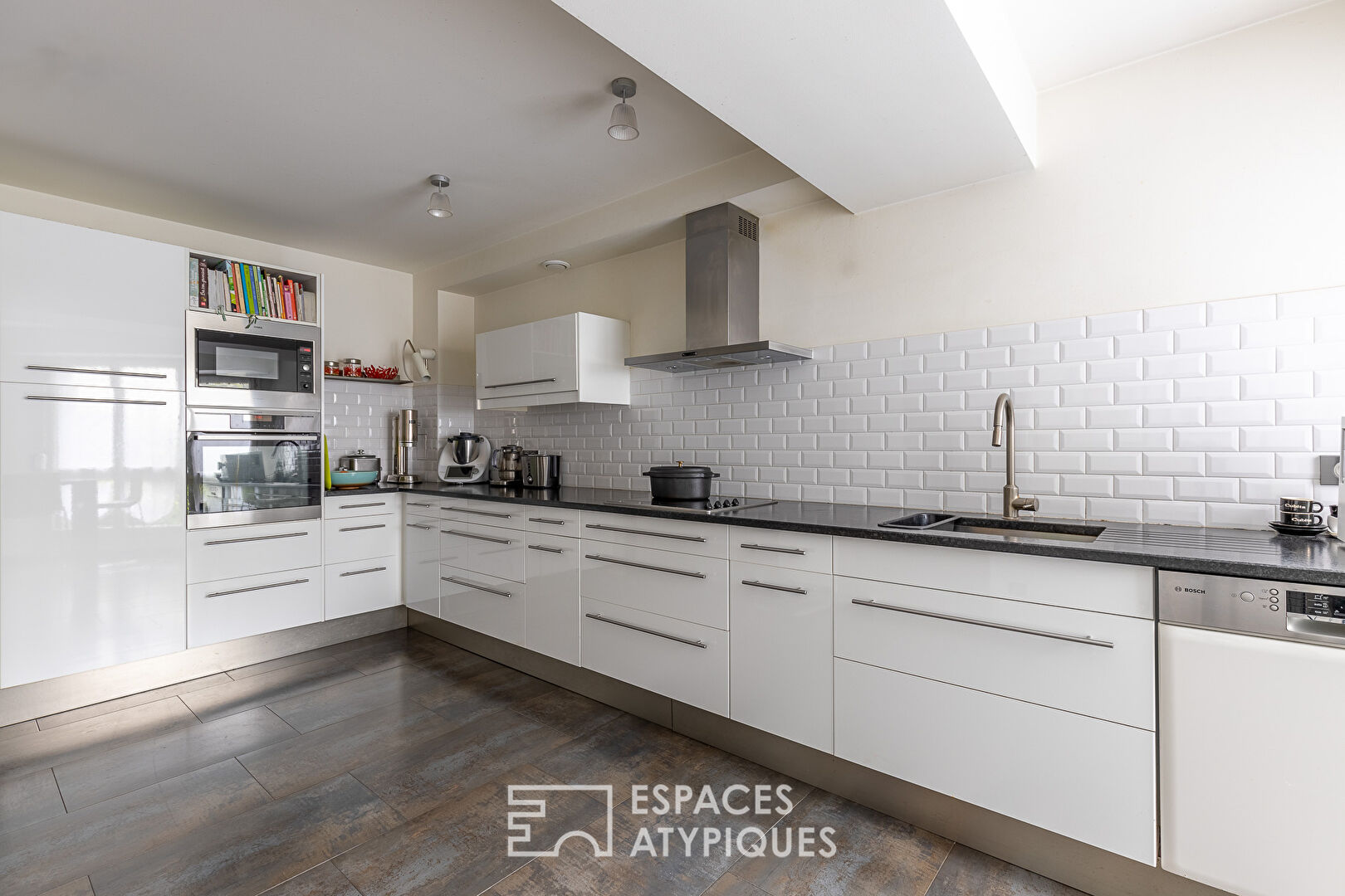 Garden-level apartment in a former brewery