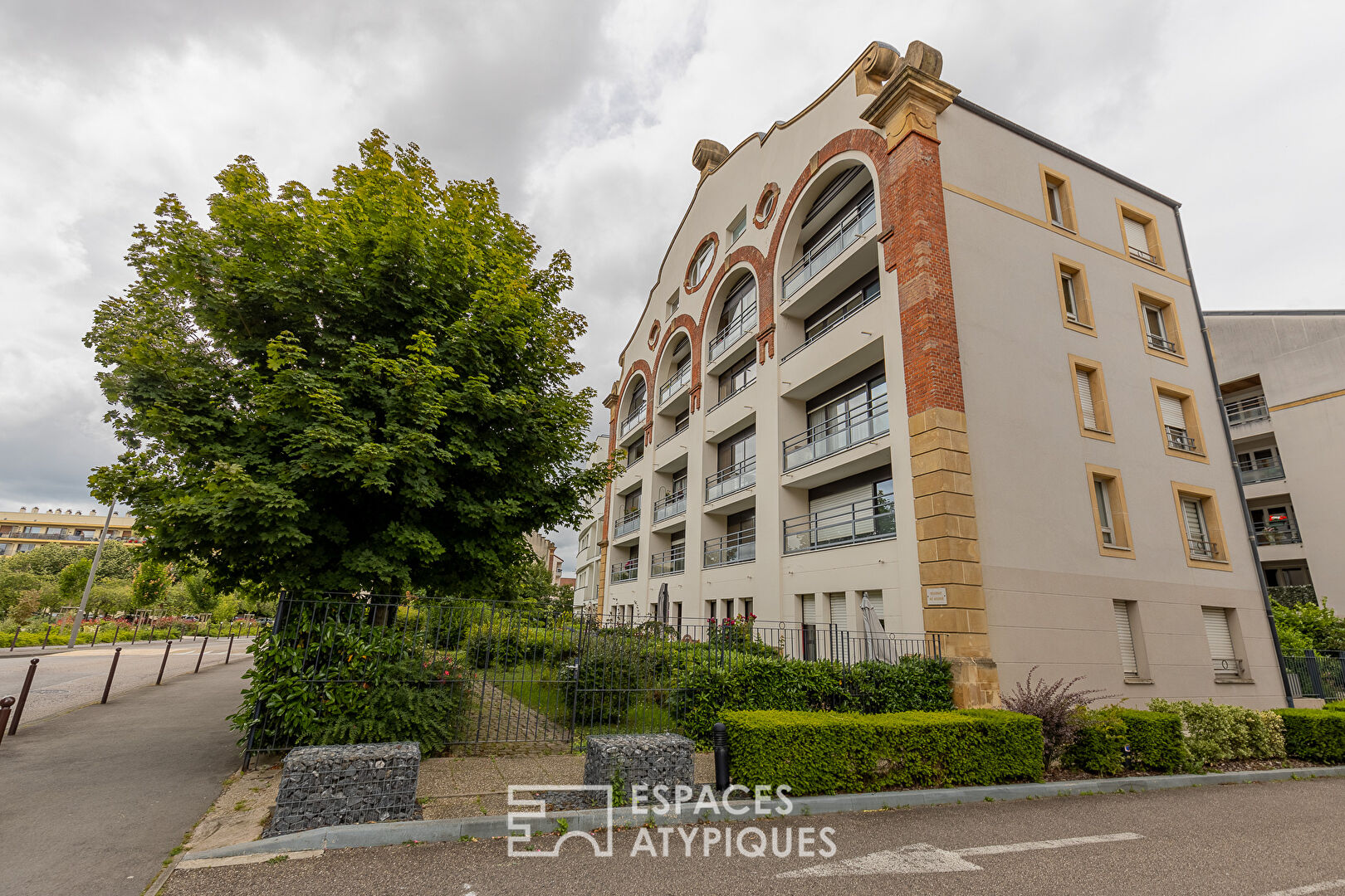 Garden-level apartment in a former brewery