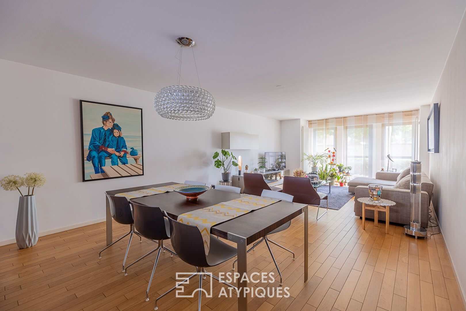 Garden-level apartment in a former brewery