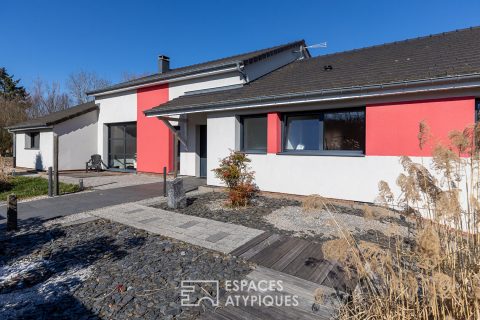 Maison contemporaine avec piscine au calme de la campagne