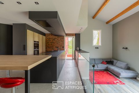 Architect-designed family home with workshop