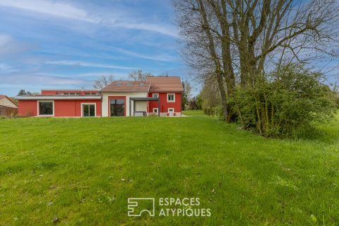 Architect-designed family home with workshop