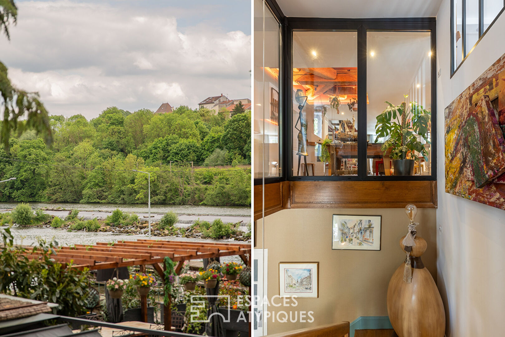 Duplex dans une maison de maître avec vue sur la Moselle