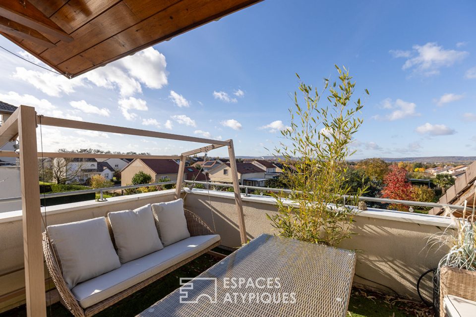 Dernier étage avec terrasse sur l'axe Metz-Luxembourg