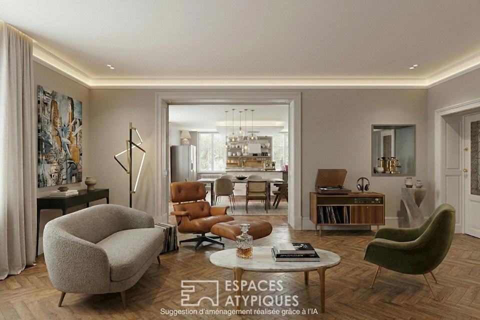 Appartement dans une maison de maître avec vue sur la Moselle