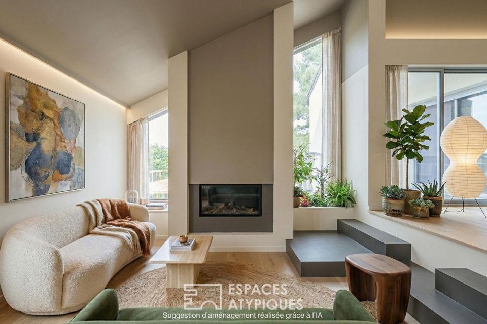 Maison d'architecte des années 80 avec vue imprenable