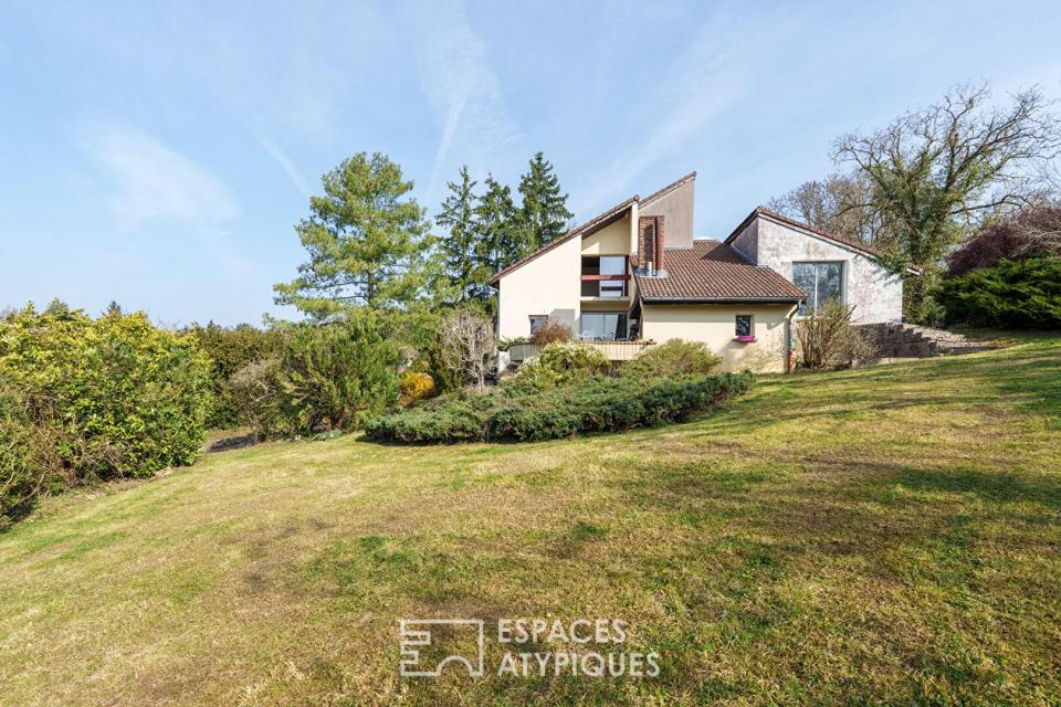 Maison d'architecte des années 80 avec vue imprenable