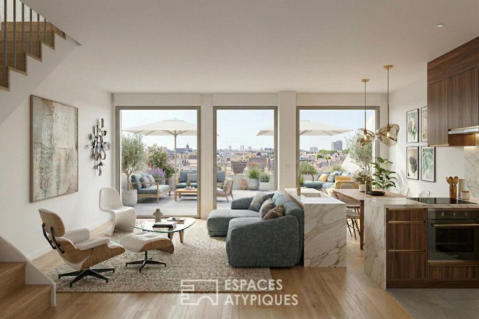 Duplex de prestige avec terrasse et vue en hyper-centre