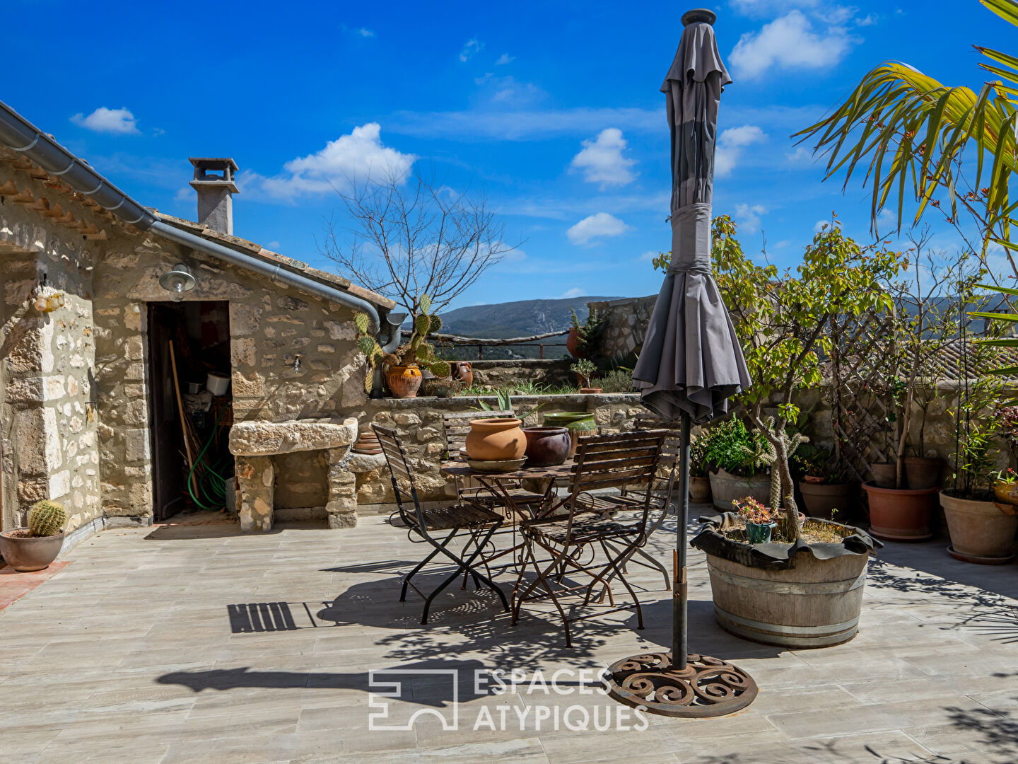 Charming village house with terrace in South Ardèche