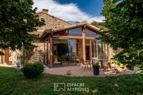 Charming property in the Ardèche with views and meadows