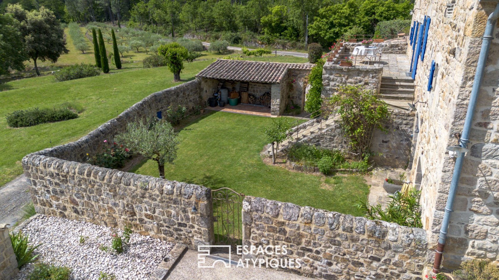Attractive Ardèche farmhouse with character, swimming pool and outbuildings on remarkably wooded grounds