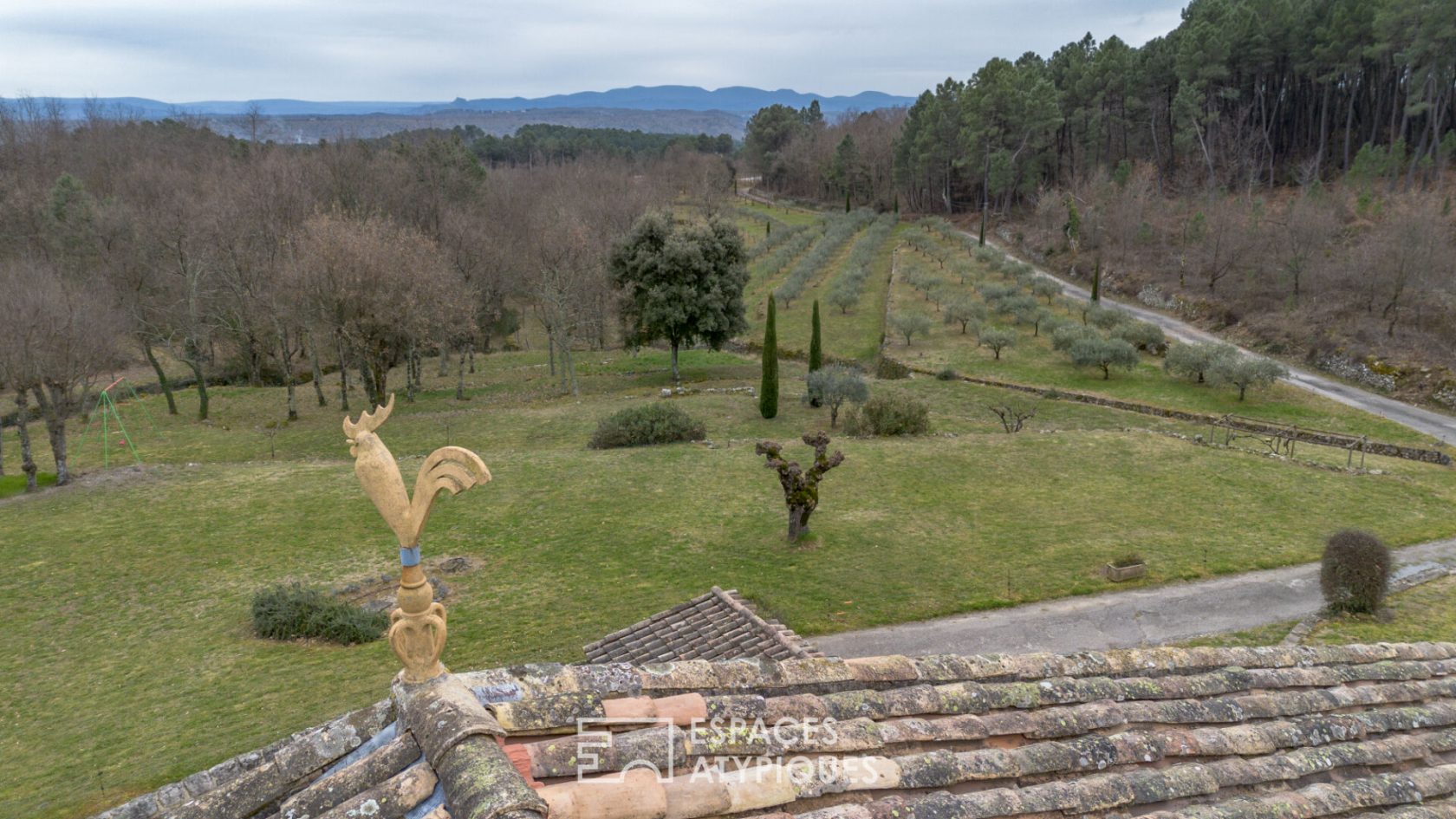 Séduisant mas ardéchois de caractère avec piscine et dépendances sur un  terrain remarquablement arboré