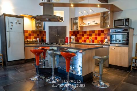 Maison esprit loft rénovée avec terrasses en coeur de Romans-sur-Isère