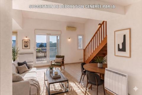 Appartement lumineux de 112m2 avec terrasse, garage et mezzanine au coeur de Montélimar