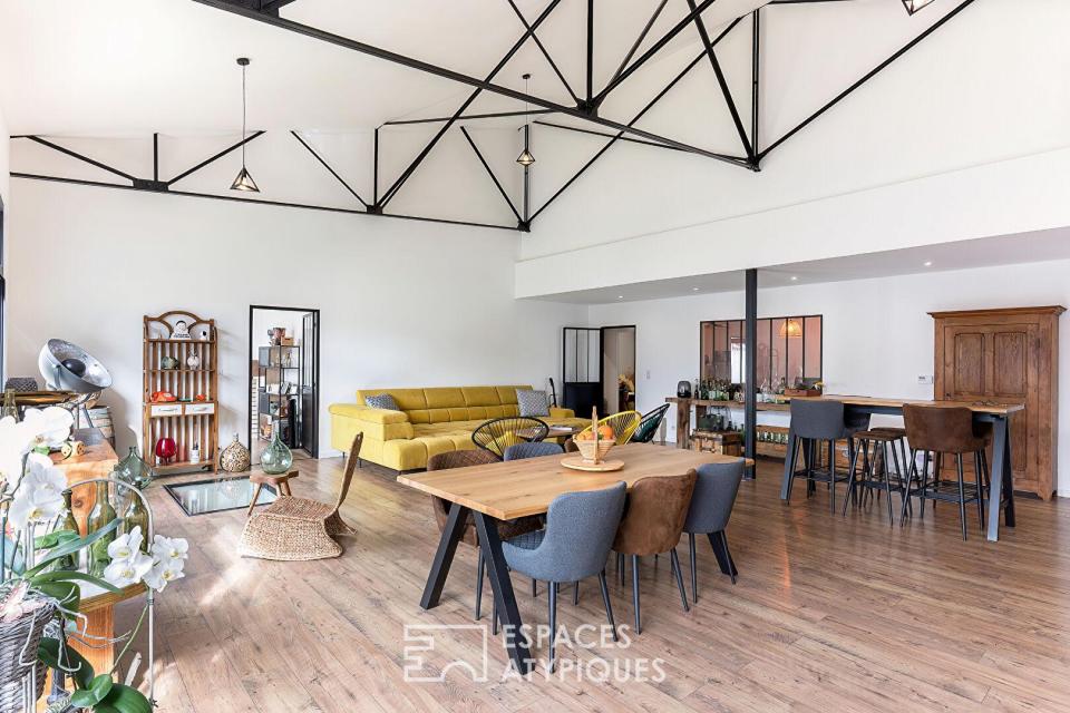 Loft contemporain avec jardin au bord du Rhône