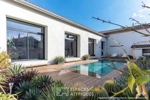 Loft contemporain avec jardin au bord du Rhône