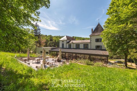 Mansion and guest house in its green setting near Périgueux.
