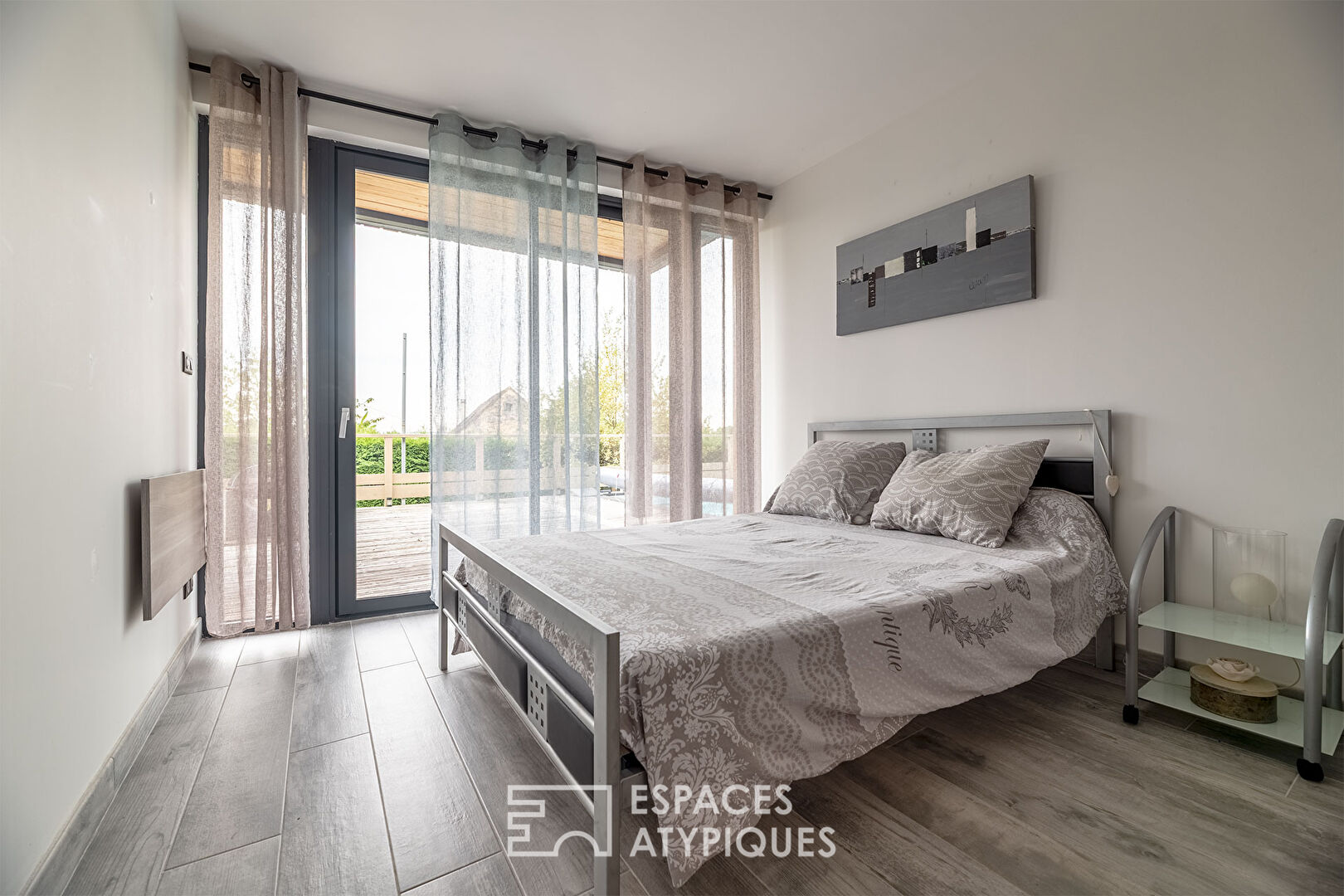 Contemporary villa with resort accents
