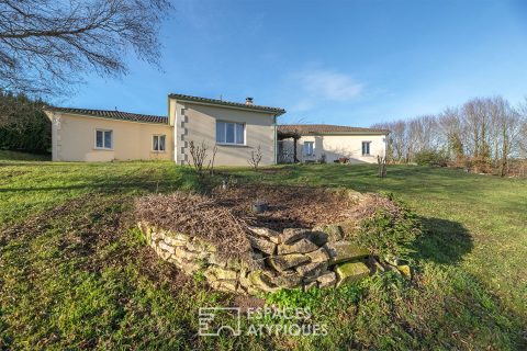 Plain-pied des années 2000 au goût du jour et ses bonnes surprises en Périgord Vert