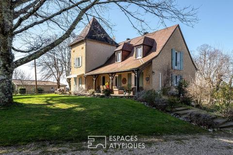 Résidence familiale avec piscine sur les collines de Bergerac