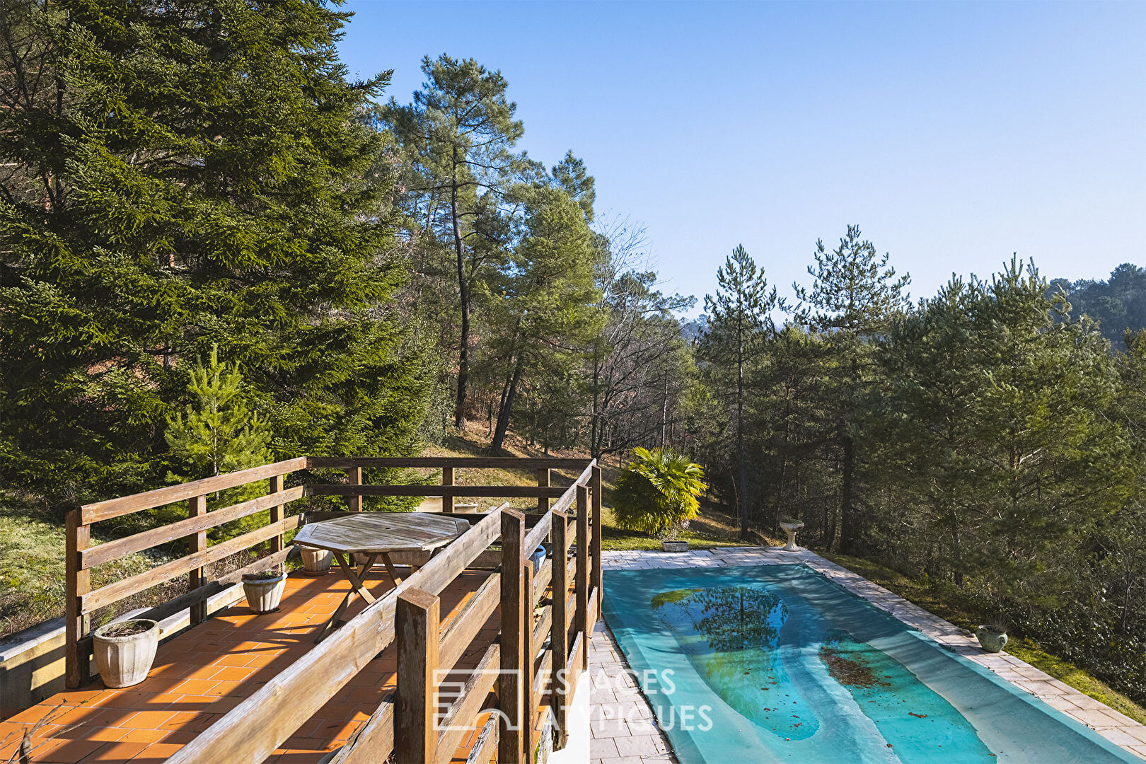 Architect-designed house in the heart of the forest and its breathtaking view