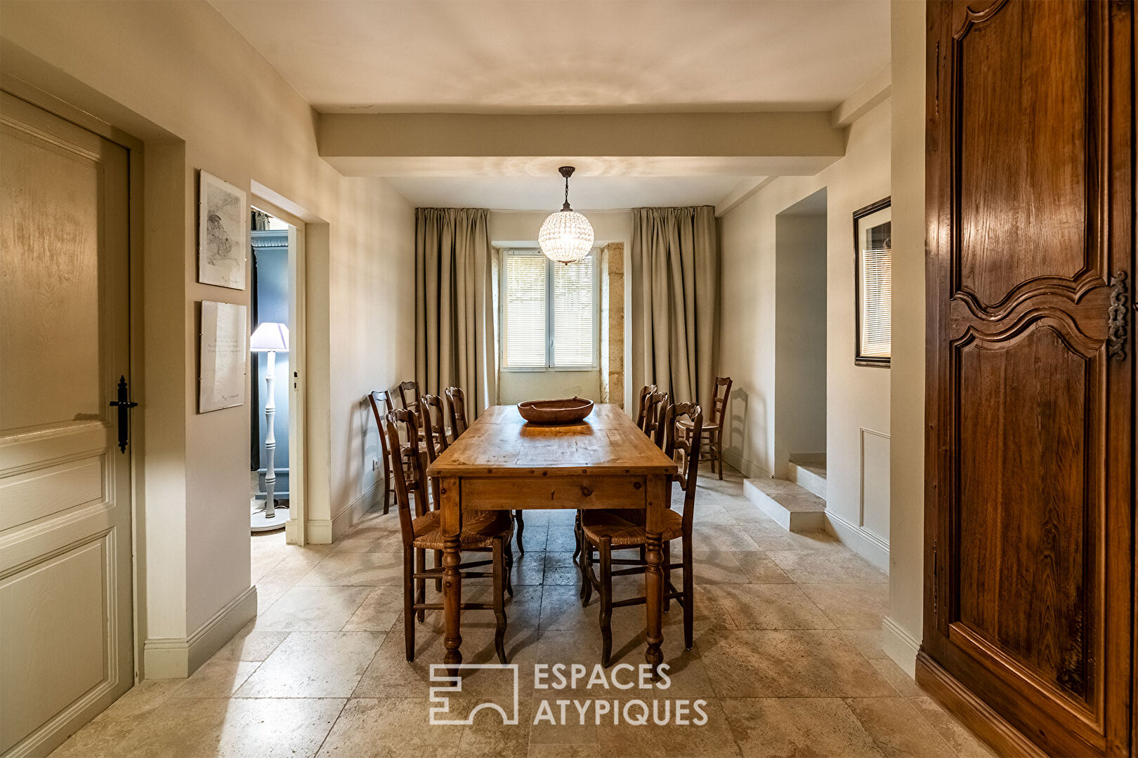 Renovated mansion at the gates of Bergerac town center.