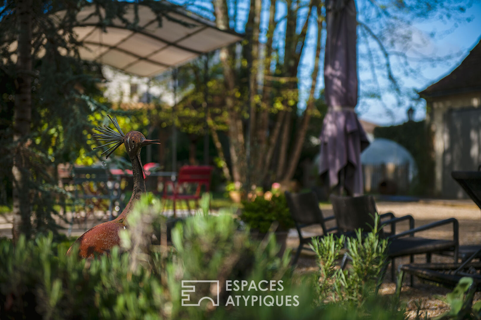 Renovated mansion at the gates of Bergerac town center.