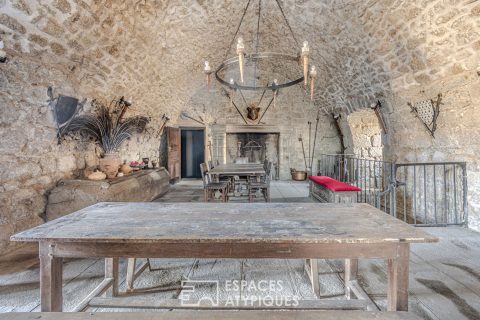 14th century fortified castle at the gates of Aubusson