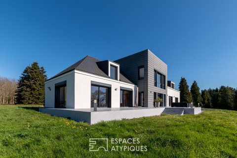 Contemporary house in a green setting
