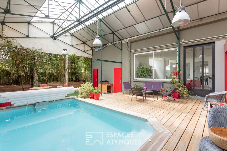Spacieux loft avec terrasse et piscine