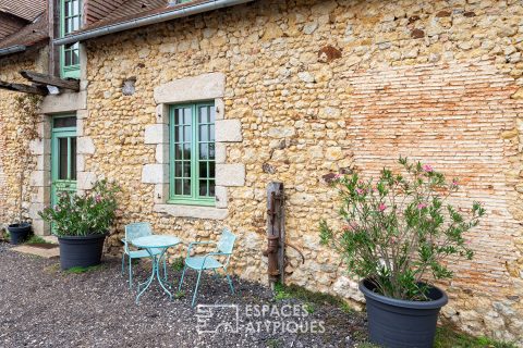Large property with outbuildings and lake