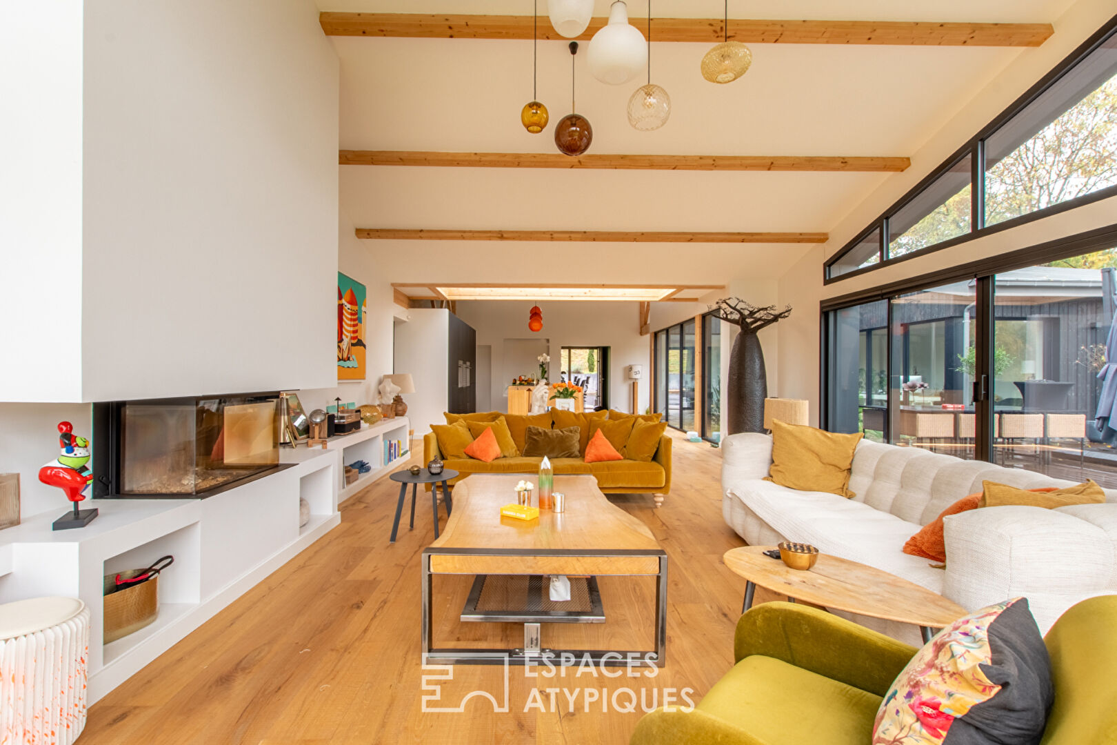 Maison d’architecte neuve avec piscine en bord de Sarthe