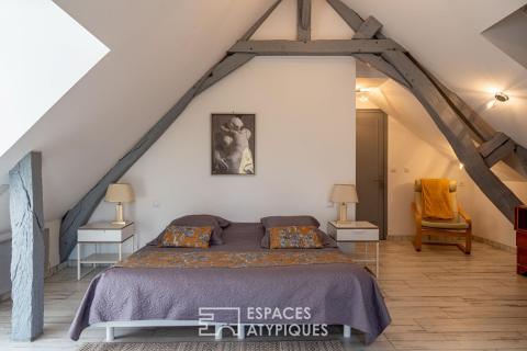 Moulin médiéval dans un cadre enchanteur