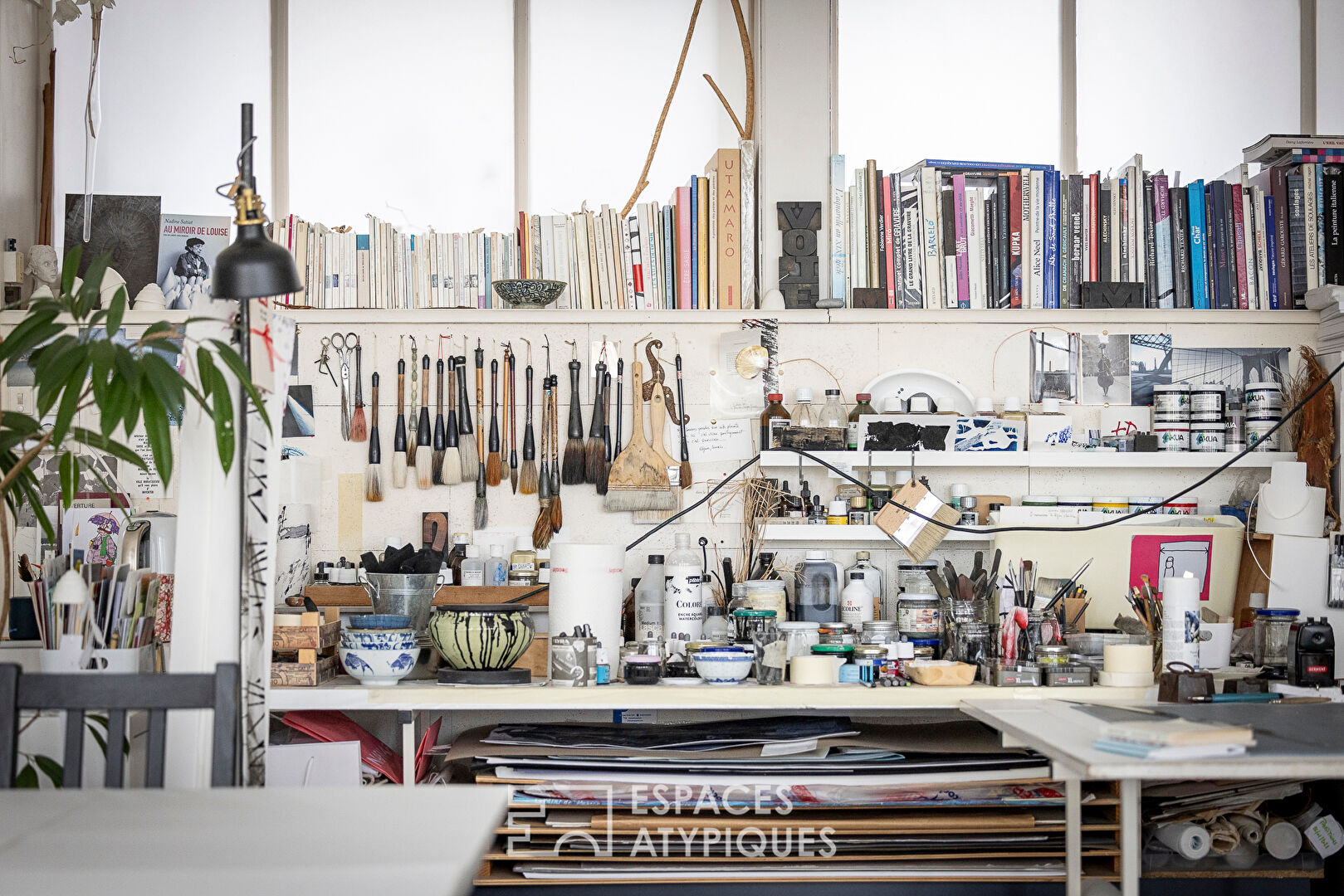 Ancienne école entièrement réhabilitée en atelier d’artiste