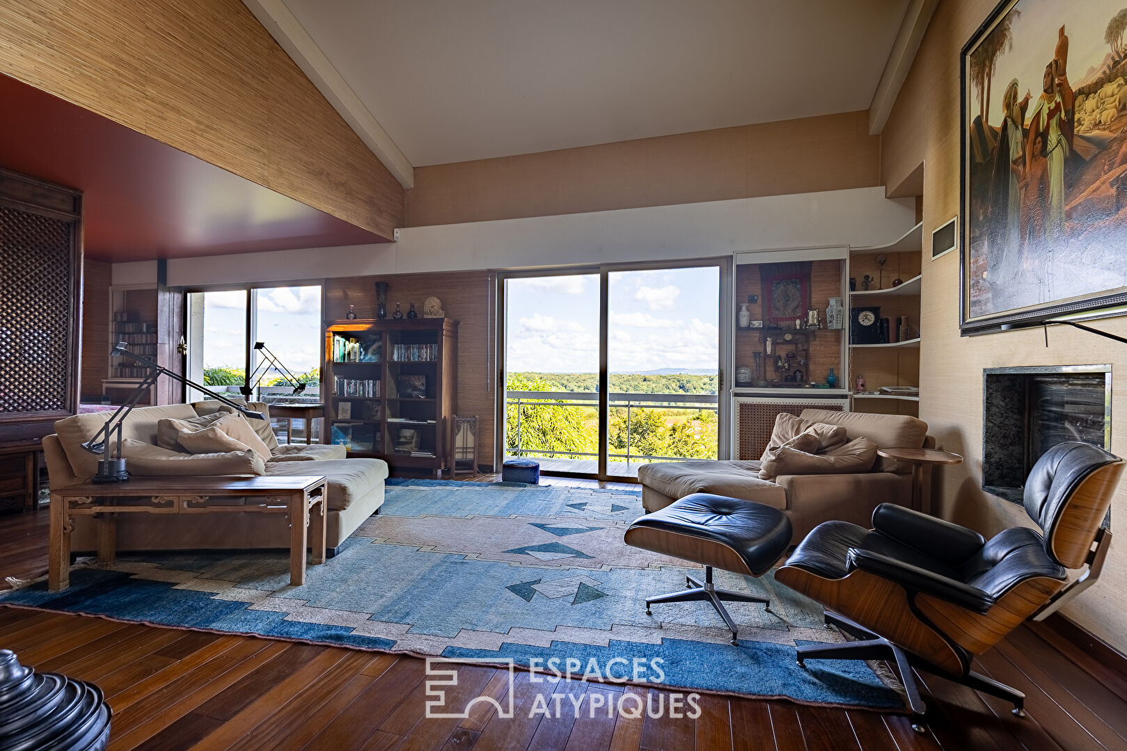 Maison dans son écrin de bambous avec vue panoramique et piscine