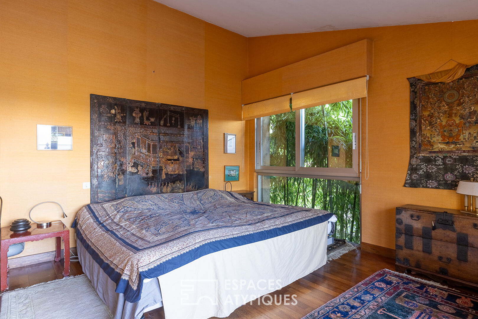 Maison dans son écrin de bambous avec vue panoramique et piscine
