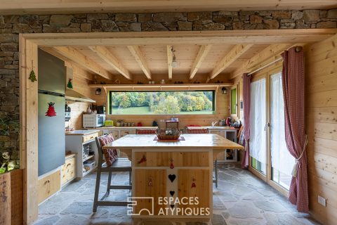 Bright and modular chalet, a Scandinavian spirit in the heart of the Doubs