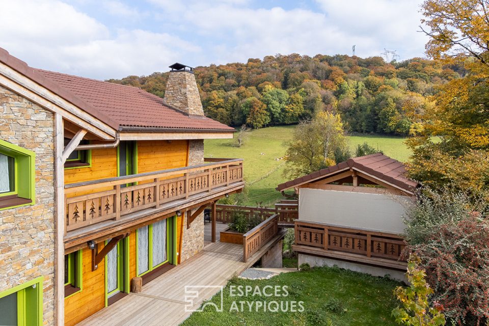 Chalet lumineux et modulable, un esprit scandinave au coeur du Doubs