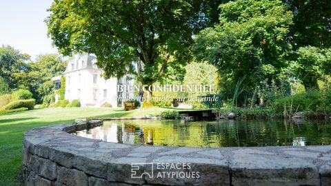 Domaine confidentiel avec parc, piscine et accès rivière