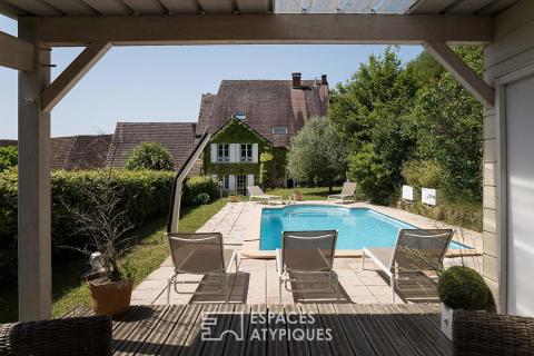 Maison de caractère avec piscine au calme