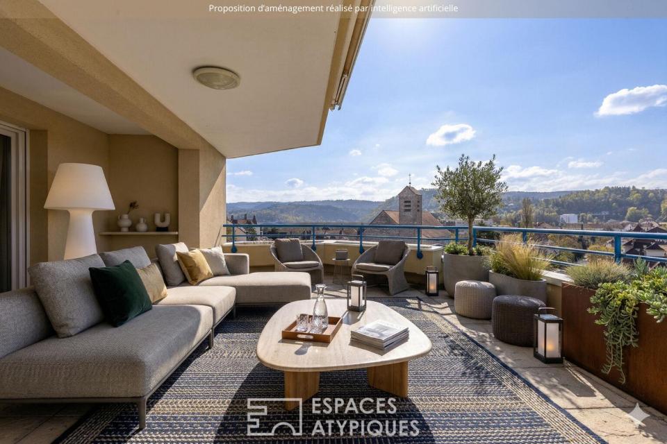 Attique avec sa vue imprenable