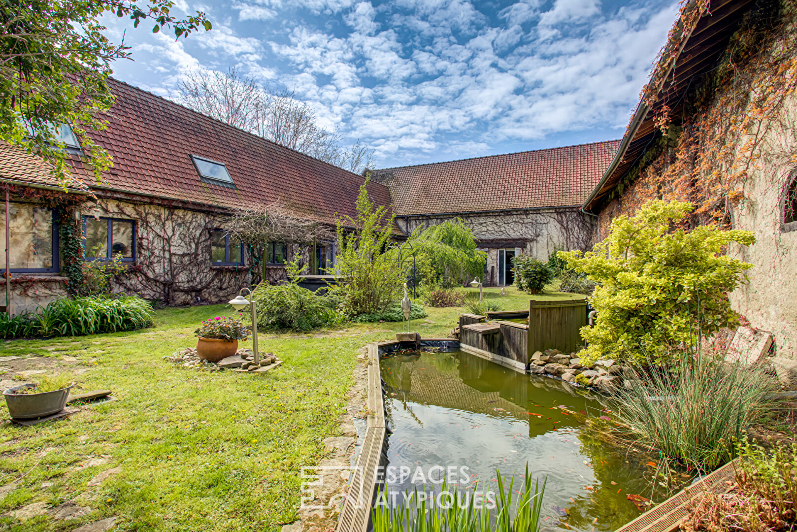 Old squared farmhouse.