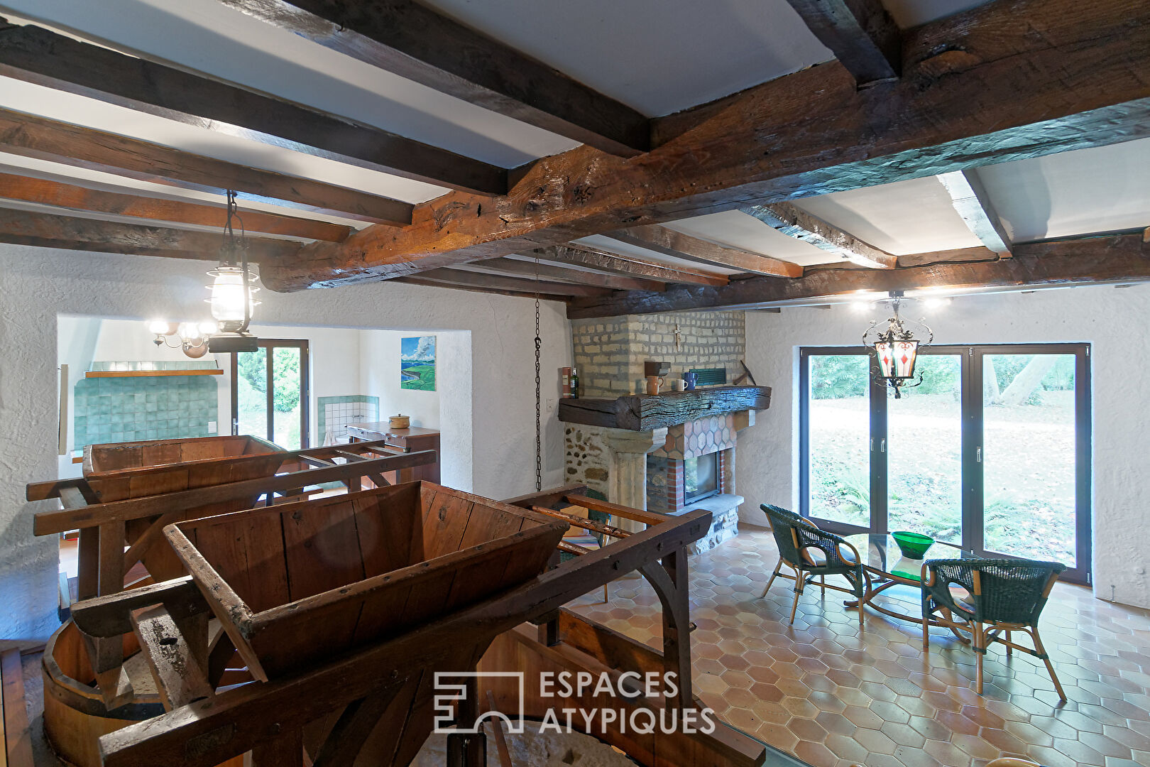 Moulin ancien dans un cadre naturel préservé