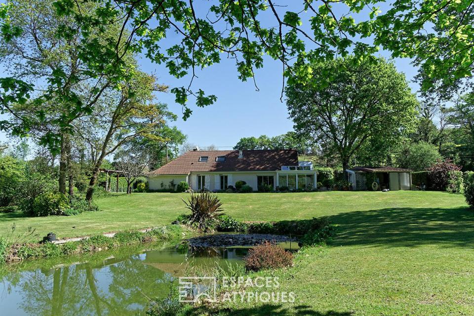 Propriété de charme avec lac privé