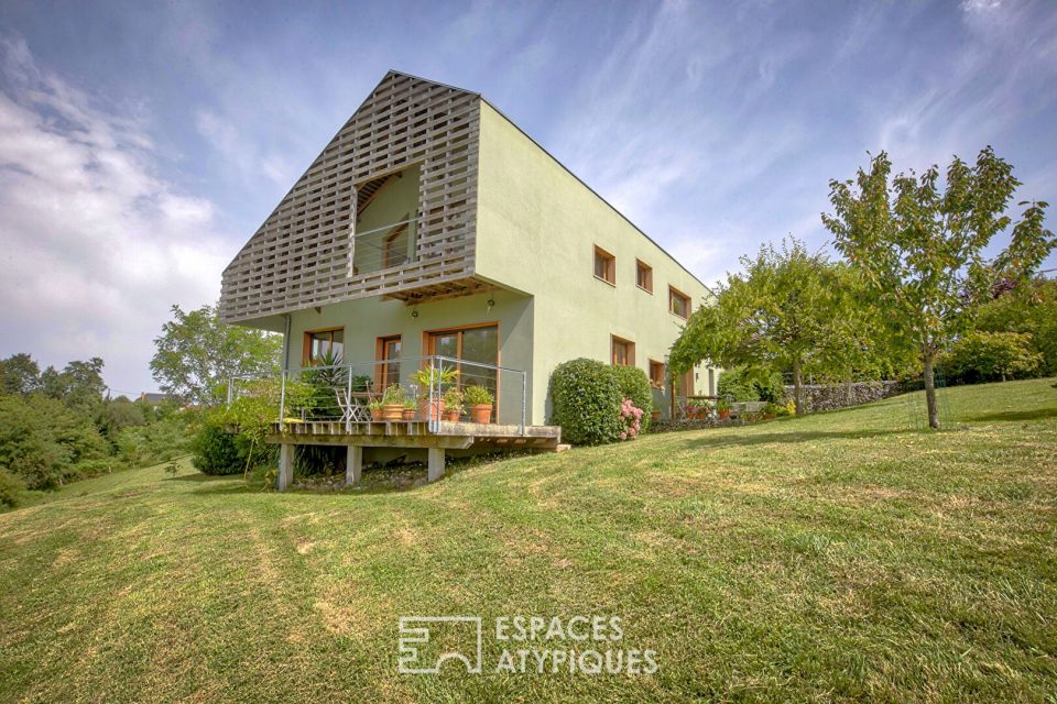 Maison d'architecte dans un cadre bucolique