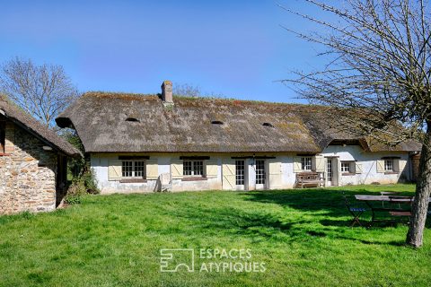 Authentique chaumière normande au calme